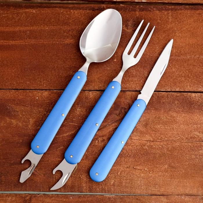 Набор туриста в чехле 5в1 Мастер К рукоять синяя металл Набор туриста в чехле 5в1 Мастер К рукоять синяя металл