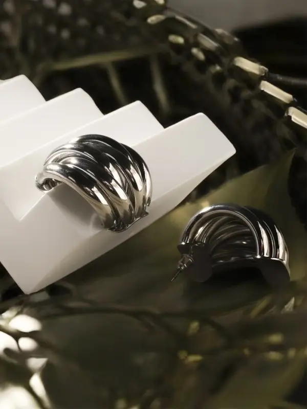 Серьги металл &laquo;Кольца&raquo;, 6 рядов, тренд, цвет золото