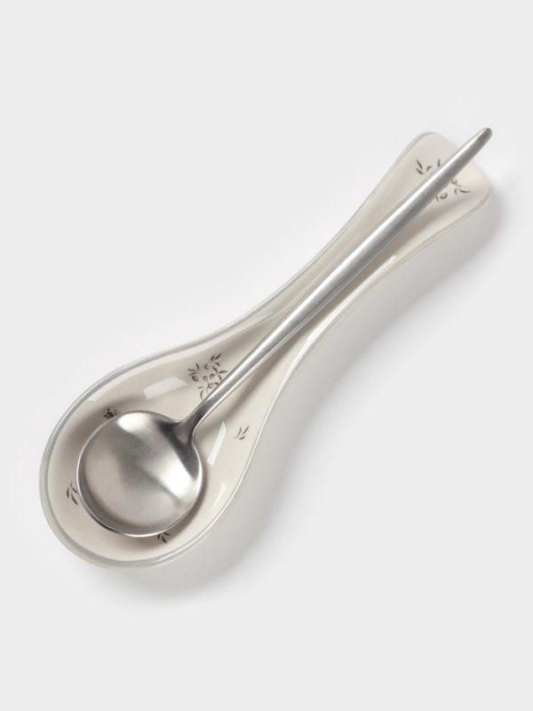 Подставка под ложку Доляна Подставка под ложку Доляна "Гуси" цвет белый 22,3x7,1x2,7 см