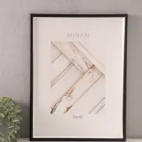 Рамка для фото 30&times;40 см, &laquo;МИРАМ&raquo;, чёрный с серебром, пластиковый экран
