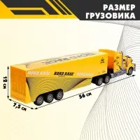 Грузовик радиоуправляемый &laquo;Фура&raquo;, работает от батареек, световые эффекты, цвет жёлтый
