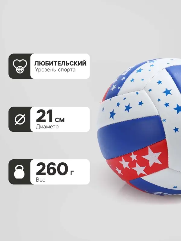 Волейбольный мяч MINSA, машинная сшивка, 18 панелей, р. 5, PVC