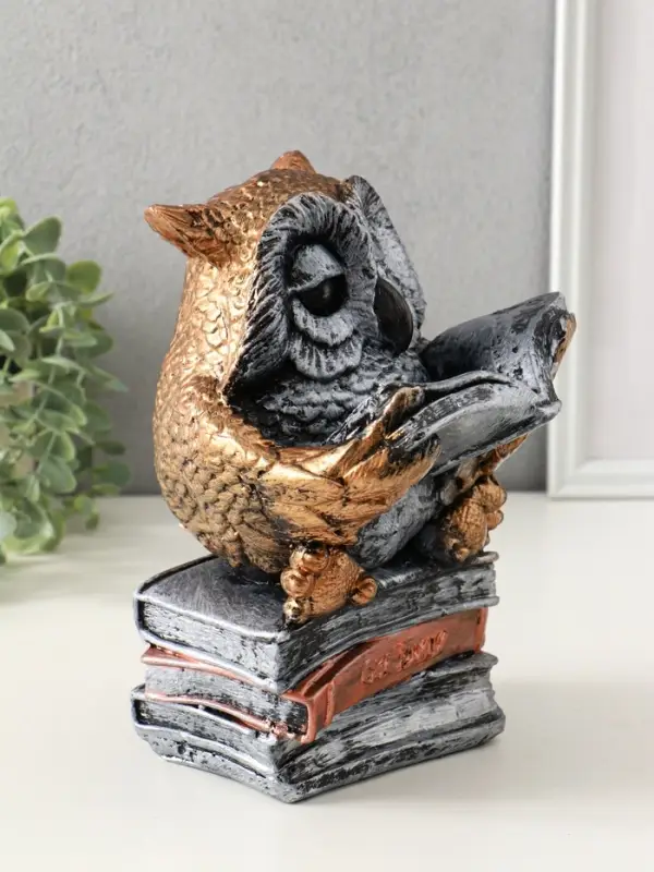 Копилка Копилка "Сова с книгой" 25х18 см, бронза с серебром
