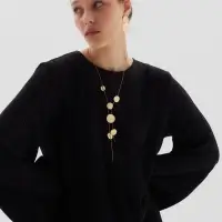 Набор 2 предмета: серьги, кулон 50 см &laquo;Диски&raquo;, цвет золото