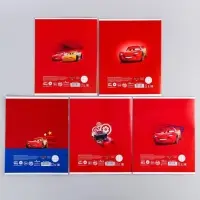 Тетрадь в клетку 12 листов, 5 видов МИКС, обложка мелованный картон, &laquo;Тачки&raquo;