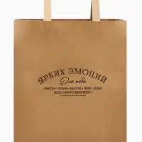 Пакет подарочный крафтовый «Ярких эмоций», 24 х 28 х 14 см