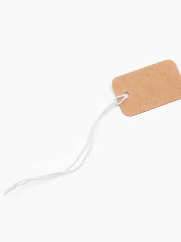 Ценники на верёвке &laquo;Крафт&raquo;, 100 шт. отверстие 2 мм, 1.5&times;2.5 см, бежевый