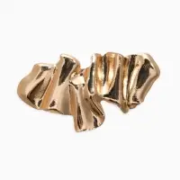 Брошь корейский стиль "Мятая" цвет золото Брошь корейский стиль "Мятая" цвет золото