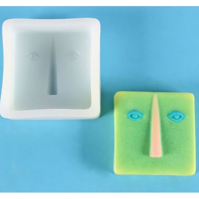 Молд силикон Молд силикон "Абстракция - квадратное лицо" 10,4х10,4х3,7 см