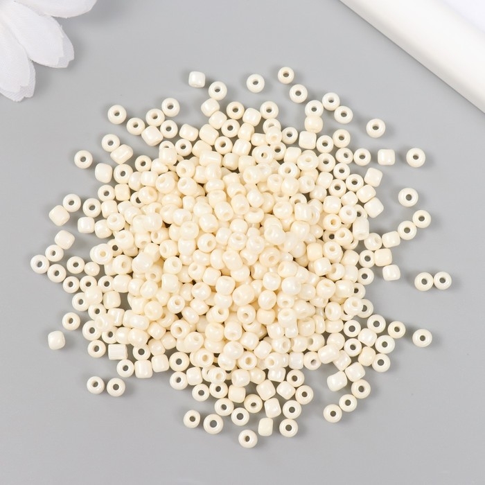 Бисер стекло 6/0  Бисер стекло 6/0 "Сливки" металлик 450 гр