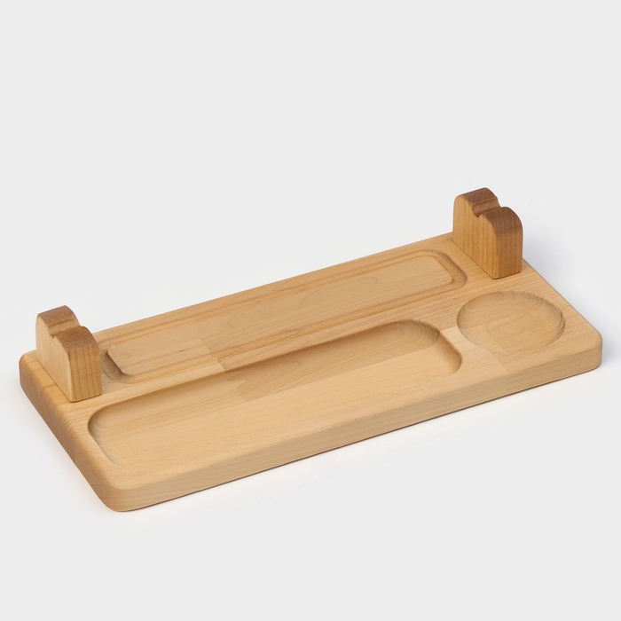 Доска для подачи, шампур металлический, соусник, 30×14 см, берёза, пропитано минеральным маслом Доска для подачи, шампур металлический, соусник, 30×14 см, берёза, пропитано минеральным маслом