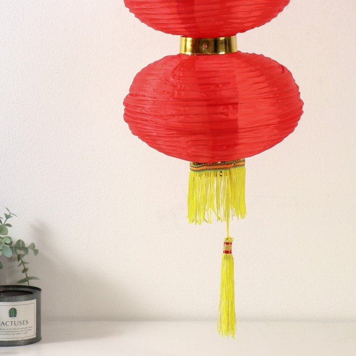 Сувенир текстиль, металл Сувенир текстиль, металл "Три китайских фонарика" 20х20х55 см