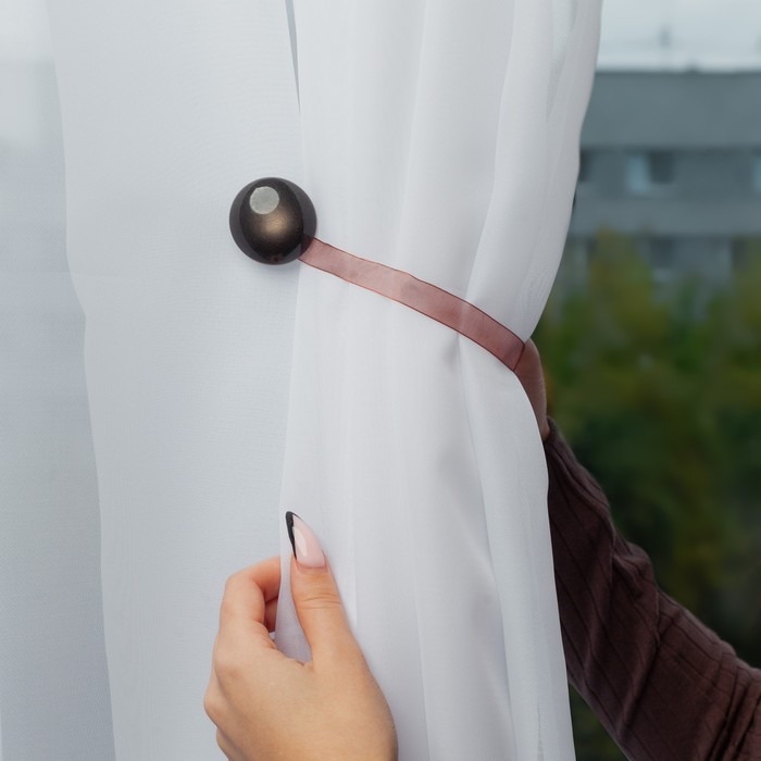 Подхват для штор, d = 4 см, цвет коричневый Подхват для штор, d = 4 см, цвет коричневый