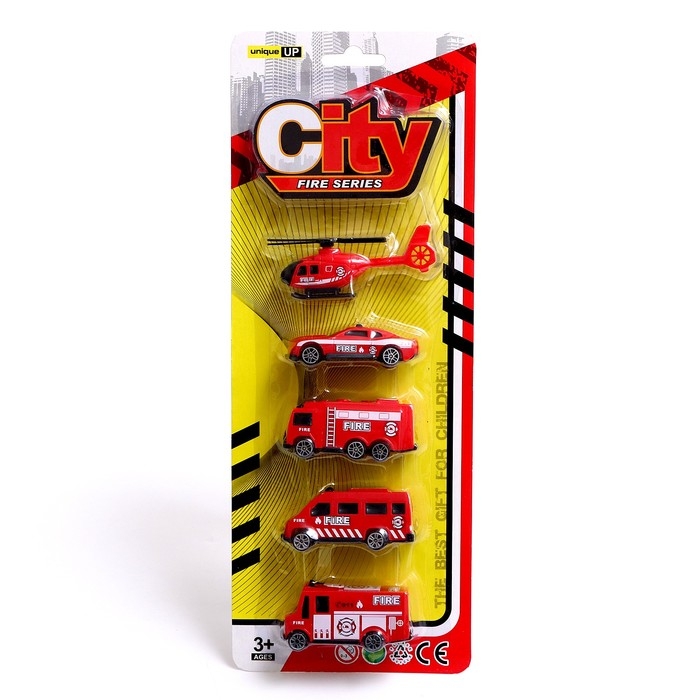 Набор машин «Пожарная служба», 5 штук Набор машин «Пожарная служба», 5 штук