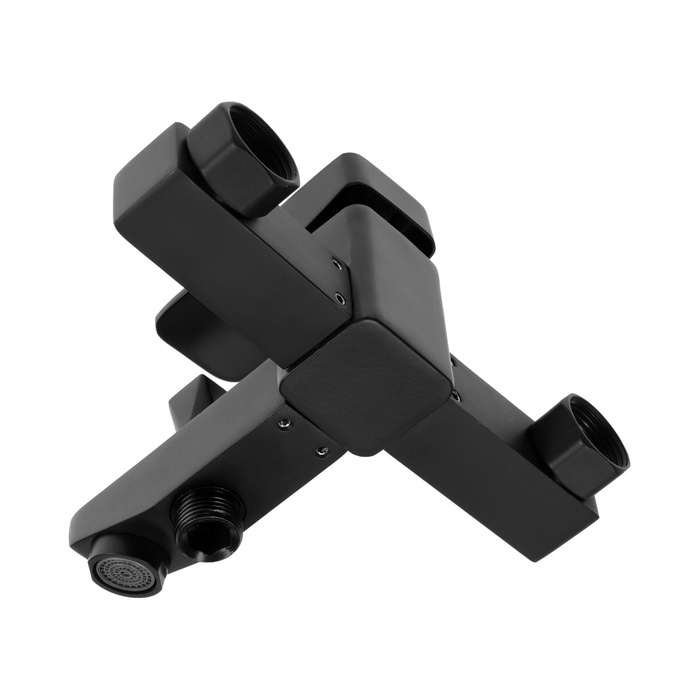 Смеситель для ванны ZEIN Z3843, однорычажный, душевой набор, лейка 5 режимов, черный Смеситель для ванны ZEIN Z3843, однорычажный, душевой набор, лейка 5 режимов, черный