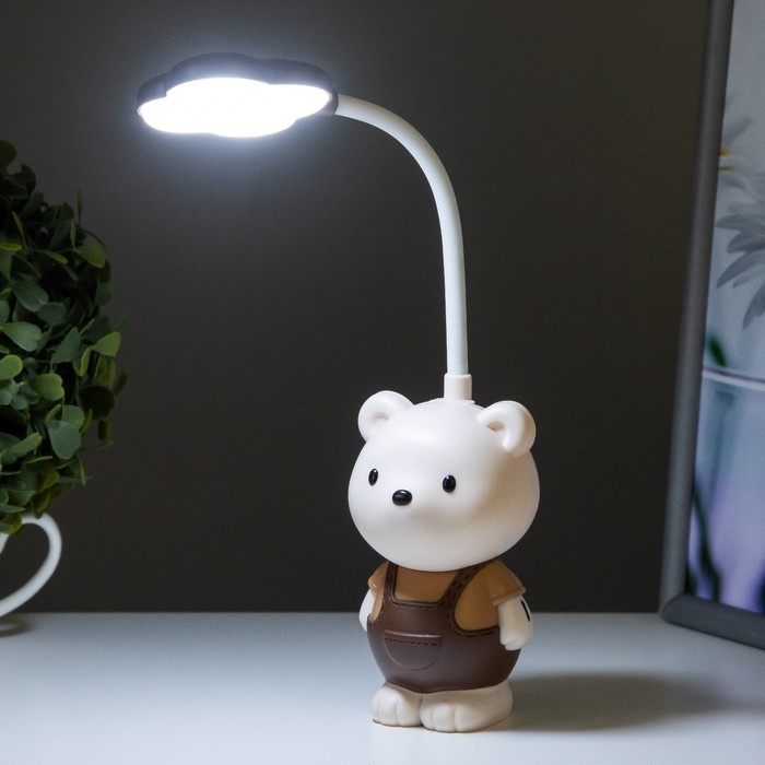 Ночник "Мишка" LED 2Вт бежево-шоколадный 7,5х7х12 см