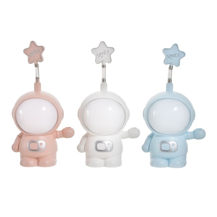 Настольная лампа  Настольная лампа "Астронавт со звездой" МИКС LED 3Вт USB АКБ 9х7х19 см RISALUX