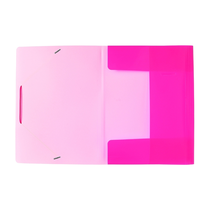 Папка на резинке А4, 500 мкм, Calligrata  Папка на резинке А4, 500 мкм, Calligrata "Neon", корешок 30 мм, неоновая, розовая