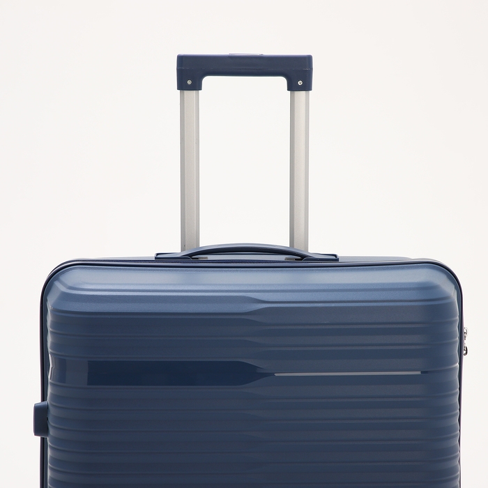 Чемодан большой 100 л (L), отдел на молнии, кодовый замок, 4 колеса, цвет синий Чемодан большой 100 л (L), отдел на молнии, кодовый замок, 4 колеса, цвет синий