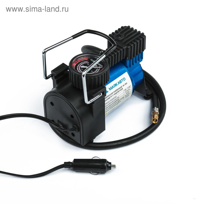 Компрессор автомобильный МАЯКАВТО АС-583ма c подсветкой манометра, 14 А, 35 л/мин, 12 В, 10 Атм/150PSI Компрессор автомобильный МАЯКАВТО АС-583ма c подсветкой манометра, 14 А, 35 л/мин, 12 В, 10 Атм/150PSI