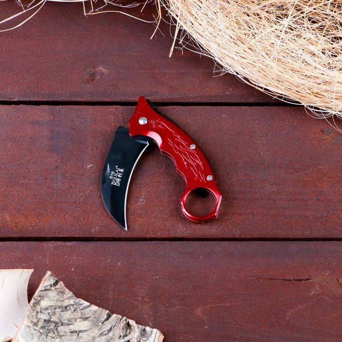 Нож-керамбит Нож-керамбит "Пламя" 16см, клинок 70мм/2мм, микс