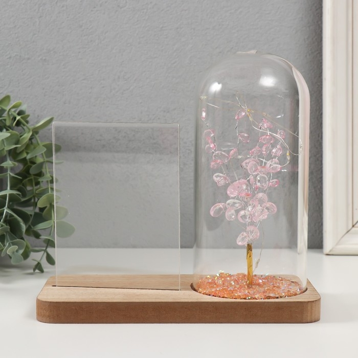 Фоторамка дерево 9х13 см с подсветкой Фоторамка дерево 9х13 см с подсветкой "Розовое деревце" от батареек 2хLR1130 19х9х18,5 см