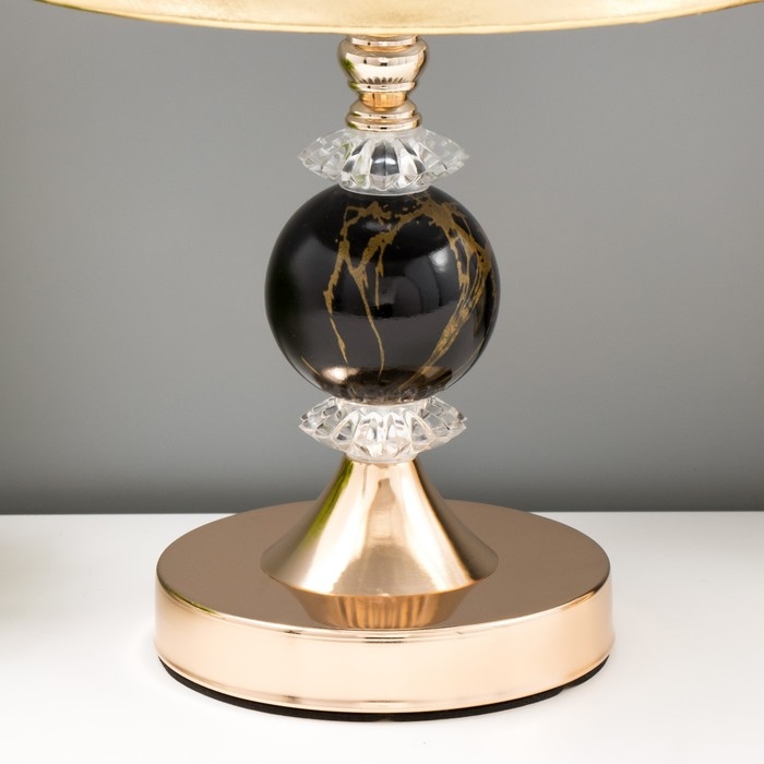 Настольная лампа "Люция" Е27 40Вт черно-золотой 21х21х36 см RISALUX