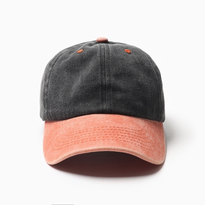 Кепка мужская MINAKU, цвет черный/коралловый, р-р 56-58 Кепка мужская MINAKU, цвет черный/коралловый, р-р 56-58