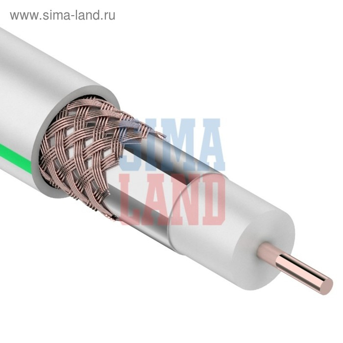 Кабель телевизионный PROconnect, 703 B, бухта 100 м, 75 Ом, Cu/Al/Cu, 64%, белый Кабель телевизионный PROconnect, 703 B, бухта 100 м, 75 Ом, Cu/Al/Cu, 64%, белый