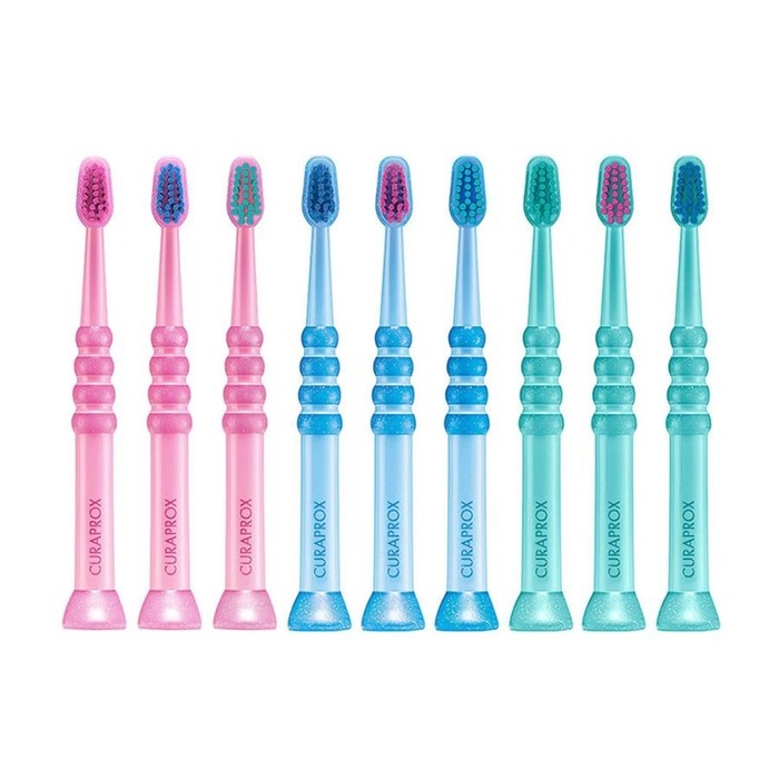 Детская зубная щетка Curaprox Baby оранжевая c гуммированной ручкой, микс, 1 шт Детская зубная щетка Curaprox Baby оранжевая c гуммированной ручкой, микс, 1 шт