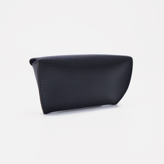 Футляр для очков на кнопке, длина 16 см, цвет чёрный Футляр для очков на кнопке, длина 16 см, цвет чёрный