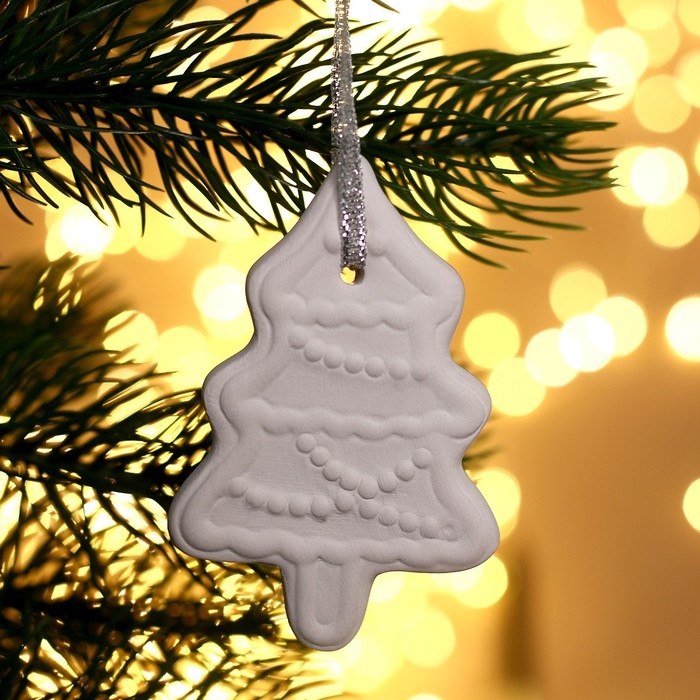 Новый год! Ёлочное украшение под раскраску «Ёлочка» с подвесом, кисть Новый год! Ёлочное украшение под раскраску «Ёлочка» с подвесом, кисть