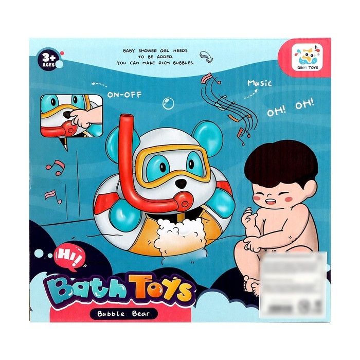 Игрушка для купания в ванной «Мишка», генератор пены, работает от батареек Игрушка для купания в ванной «Мишка», генератор пены, работает от батареек