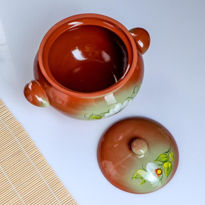 Жаровня  Жаровня "Ромашка" на зелёном, 2л