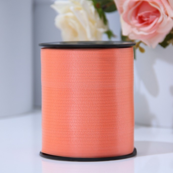 Лента для декора и подарков 0,5 см х 500 м, оранжевая Лента для декора и подарков 0,5 см х 500 м, оранжевая