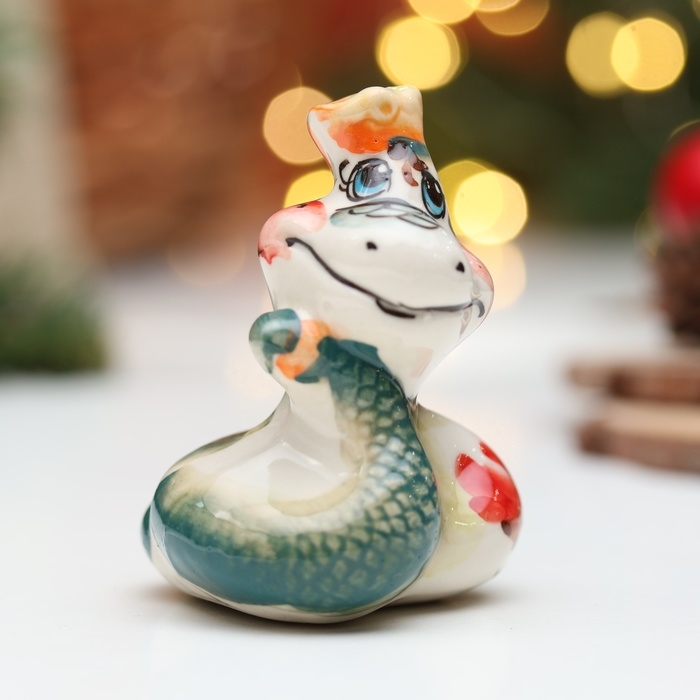 Новый год. Сувенир Новый год. Сувенир "Змея Скарапея", гжель, цвет