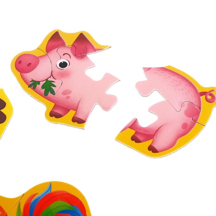 Макси- пазлы «Наша ферма», 5 пазлов, 20 деталей Макси- пазлы «Наша ферма», 5 пазлов, 20 деталей