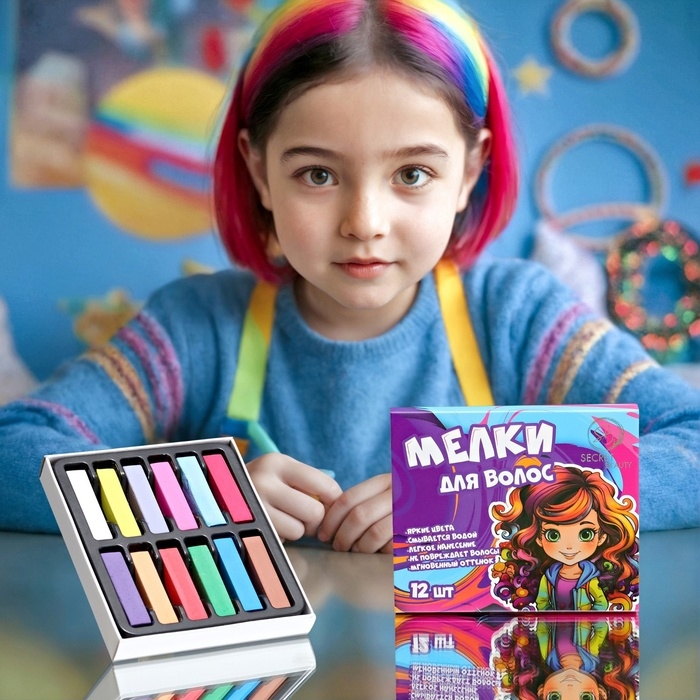 Мелки для волос, 12 шт. Мелки для волос, 12 шт.