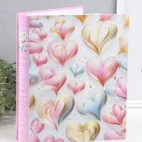 Фотоальбом на 200 фото 13х18 см "Воздушные сердца" в коробке 5,5х23,5х29,5 см