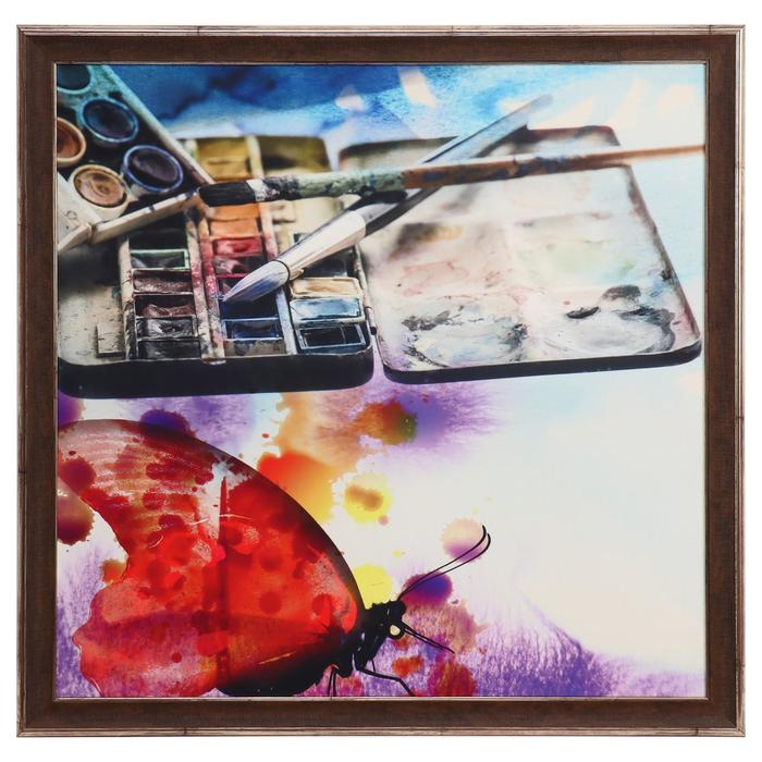 Картина велюр Картина велюр "Акварель" 70х70 (73х73)см