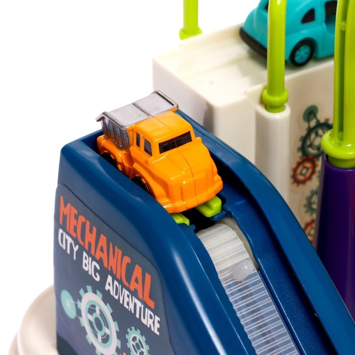 Парковка-автотрек &laquo;Город&raquo;, с 6 машинами, свет и звук, работает от батареек