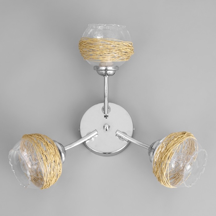 Люстра потолочная Инфинити 3х40Вт Е14 Хром 40x40x25 см Люстра потолочная Инфинити 3х40Вт Е14 Хром 40x40x25 см