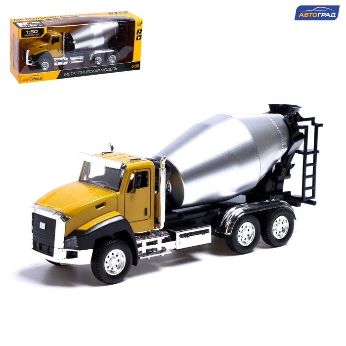 Грузовик металлический «Бетон», инерция, открываются двери, свет и звук Грузовик металлический «Бетон», инерция, открываются двери, свет и звук