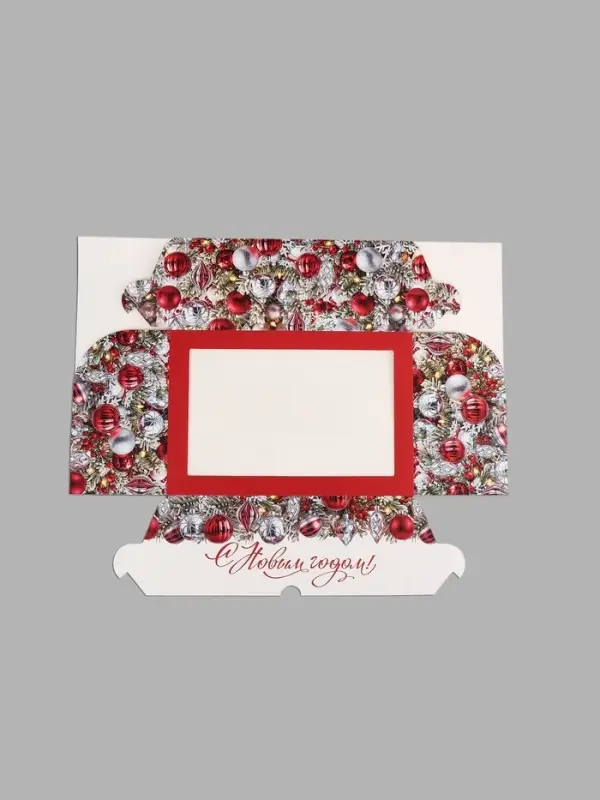 Коробка для 6 капкейков &laquo;Красные шары&raquo;, 25 х 17 х 10 см