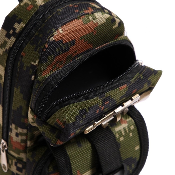 Пенал школьный Пенал школьный "Рюкзачок-милитари", на молнии, 2 отделения, МИКС