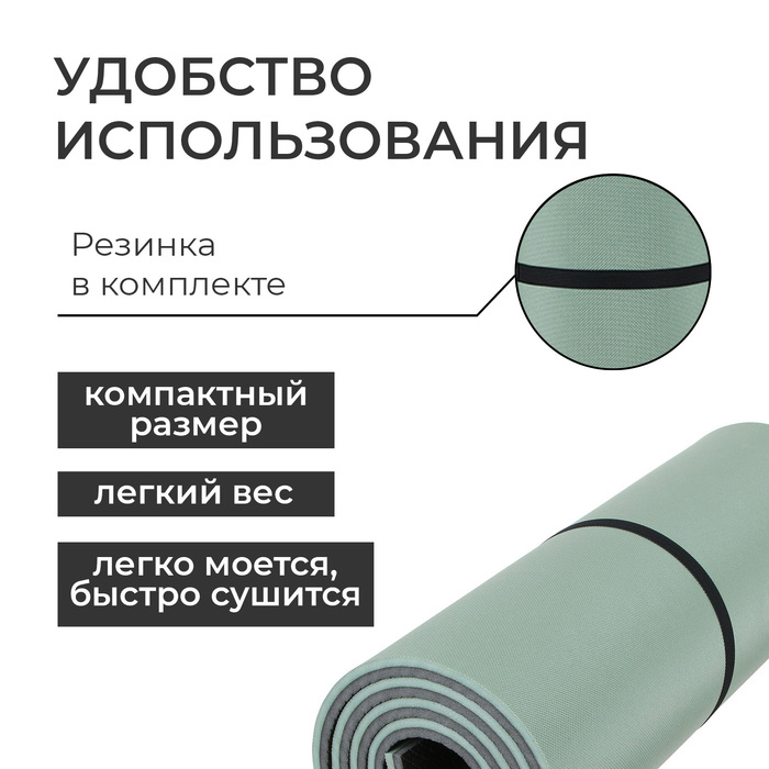 Коврик туристический Camping 16, 180х60х1.6 см, цвет МИКС Коврик туристический Camping 16, 180х60х1.6 см, цвет МИКС