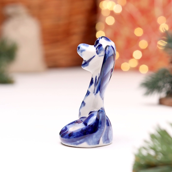 Новый год. Сувенир символ года Новый год. Сувенир символ года "Змея", №11, гжель, 7 см