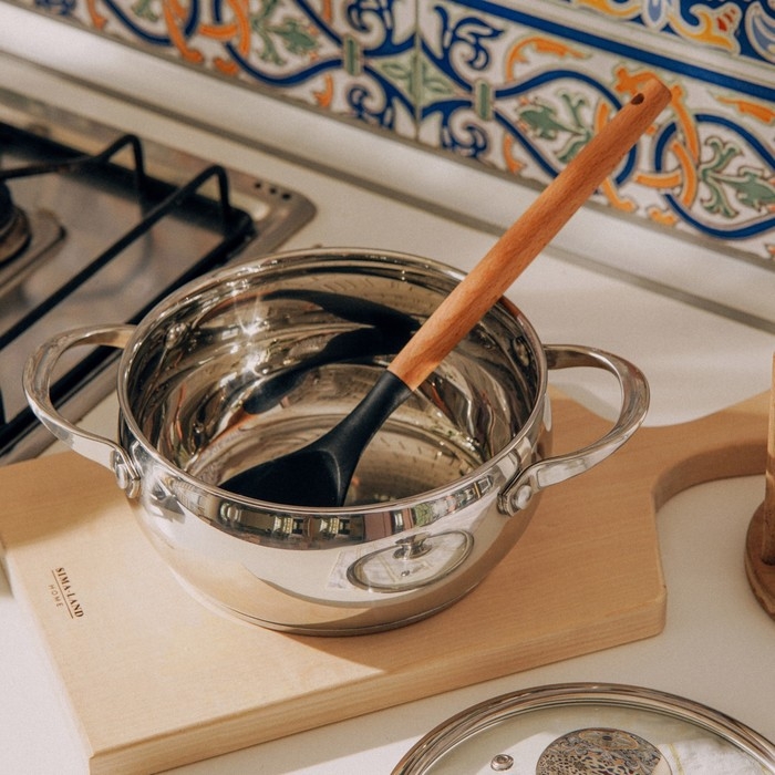 Кастрюля из нержавеющей стали SL Home «Олла», 2 л,d=18 см, h=9 см,с крышкой, капсульное дно, индукция Кастрюля из нержавеющей стали SL Home «Олла», 2 л,d=18 см, h=9 см,с крышкой, капсульное дно, индукция