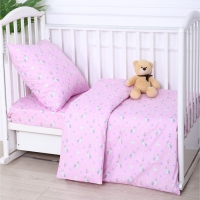 Постельное бельё BABY Единорожки роз 112х147см,110х150см, 60х60см, бязь 142гр/м, ГОСТ, 100% хлопок