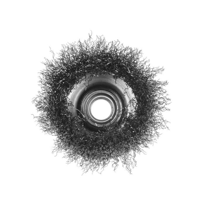 Щетка металлическая для УШМ ТУНДРА, Щетка металлическая для УШМ ТУНДРА, "чашка", М14, 75 мм